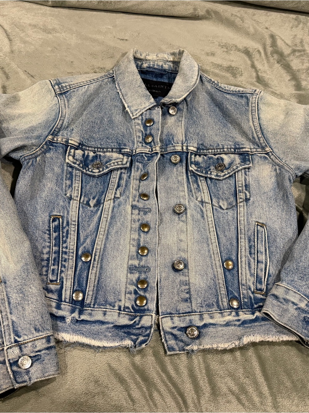 AllSaints Light Blue Denim Jacket